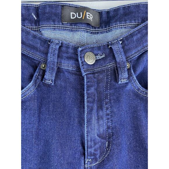 DU/ER Duer Size 30 30 Jeans L2X Slim Fit Blue Coolmax Flexible Technical Denim - Picture 3 of 8